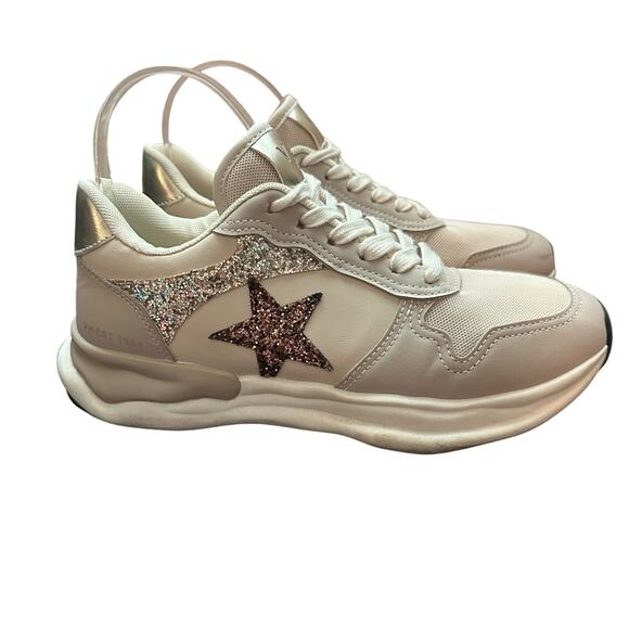 Vintage Havana Women's Run Blush Multi Taupe Gold Brown Star Sneaker Sz 8 - Picture 1 of 10